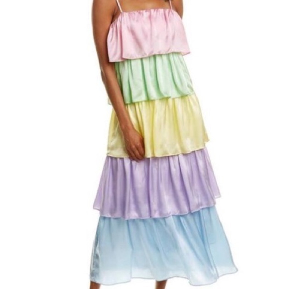 Olivia Rubin Rainbow Tiered Cici Maxi Dress
